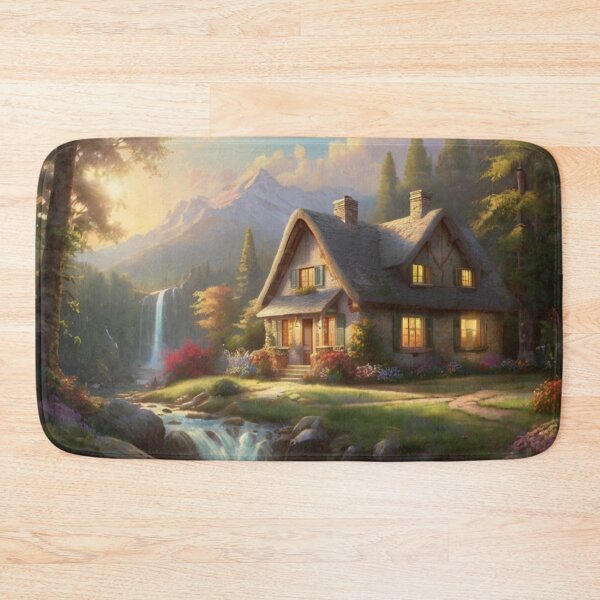 Item preview, Hidden Cottage by the Forest Waterfall designed and sold by BlareBlare.