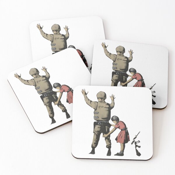 Item preview, Banksy Girl frisking soldier Palestine  designed and sold by Inspiro Studio.