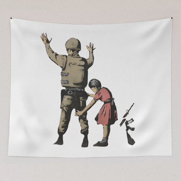 Item preview, Banksy Girl frisking soldier Palestine  designed and sold by Inspiro Studio.
