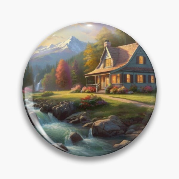Item preview, Tranquil Maison Amid Forest Streams designed and sold by BlareBlare.