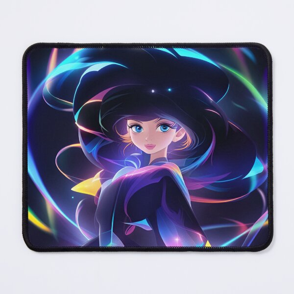 Item preview, Neon Anime Girl (Neon Cosmos Hair) | Galactic Fantasy Cosmos Art designed and sold by Whisky1111.