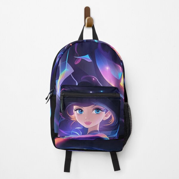Item preview, Neon Anime Girl (Neon Cosmos Hair) |  Galactic Fantasy Cosmos Art designed and sold by Whisky1111.