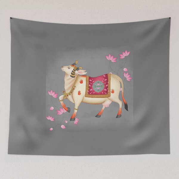 Item preview, Indian traditional pichwai art illustration designed and sold by Mrinal0207.