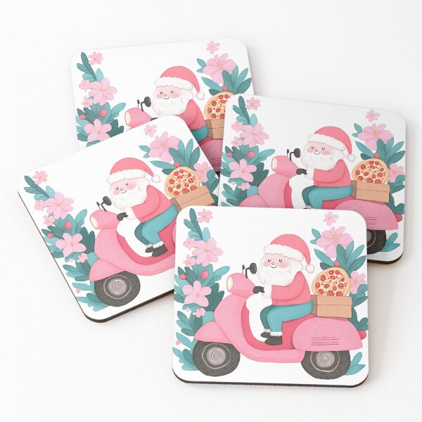 Item preview, Christmas Pizza Delivery Watercolor designed and sold by pencil-art98.