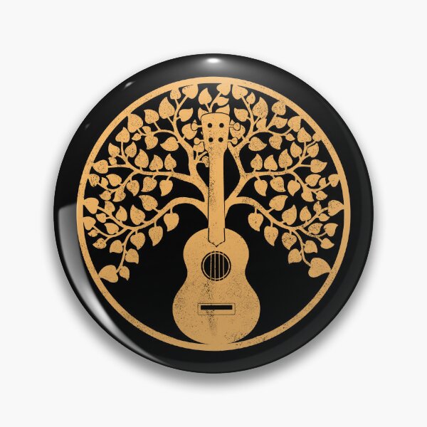 Item preview, Ukulele tree mandala sepia designed and sold by UkeverseGifts.