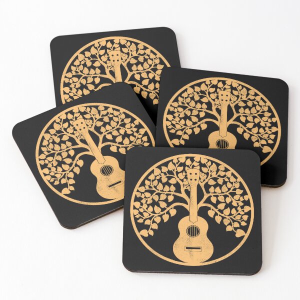 Item preview, Ukulele tree mandala sepia designed and sold by UkeverseGifts.