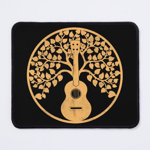Item preview, Ukulele tree mandala sepia designed and sold by UkeverseGifts.