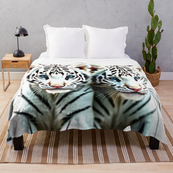 Item preview, Geometric Dreams: Twin Tiger Cubs in Abstract Harmony designed and sold by SJZDesign.