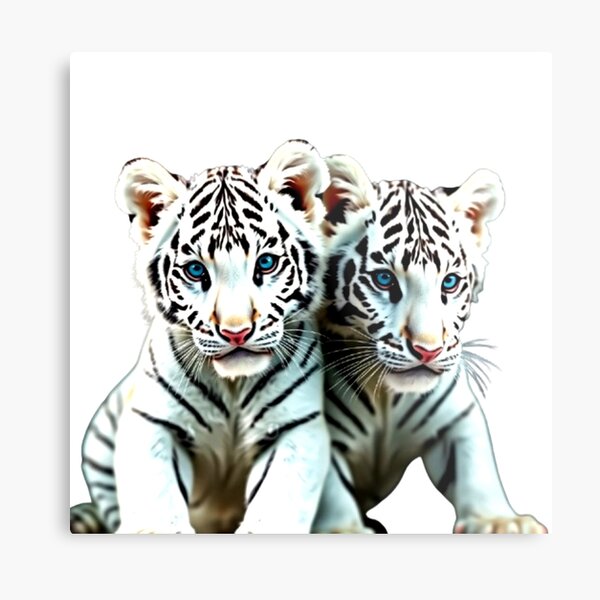 Item preview, Geometric Dreams: Twin Tiger Cubs in Abstract Harmony designed and sold by SJZDesign.