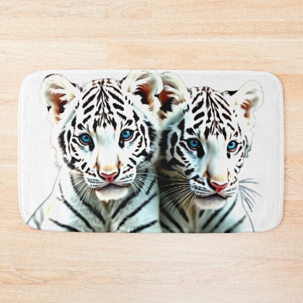 Item preview, Geometric Dreams: Twin Tiger Cubs in Abstract Harmony designed and sold by SJZDesign.