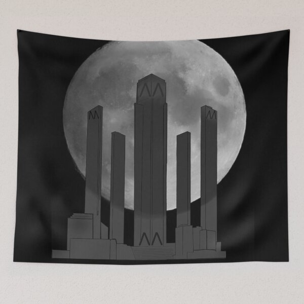 Item preview, Port Mafia skyline • black background designed and sold by EpicFoxArt.