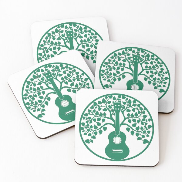 Item preview, Ukulele tree mandala green designed and sold by UkeverseGifts.