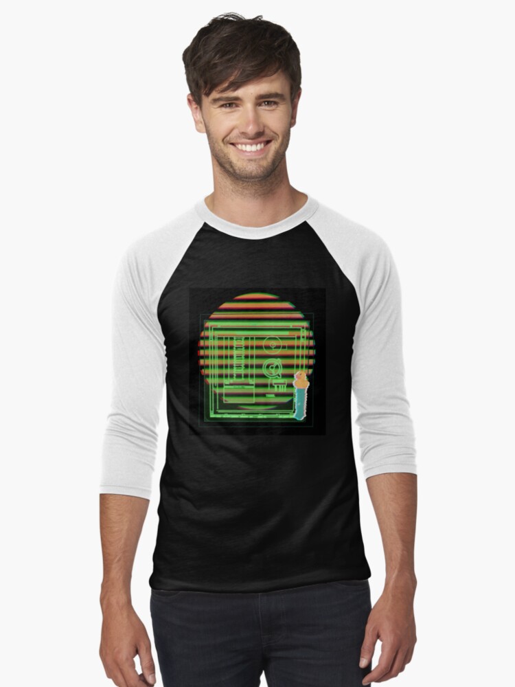 Imagen 1 de 3, Camiseta ¾ estilo béisbol con la obra Reliquia Prohibida del Silo, diseñada y vendida por aimskiis.