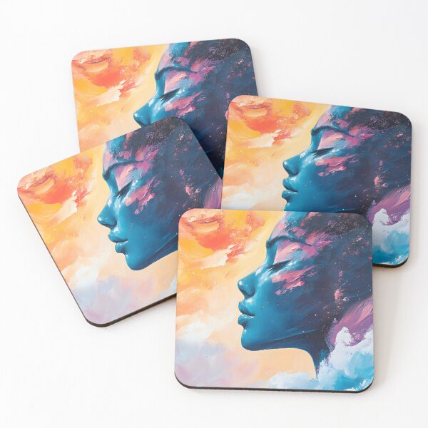Item preview, A drawing of a girl with multiple colors designed and sold by AhmedAlbb.