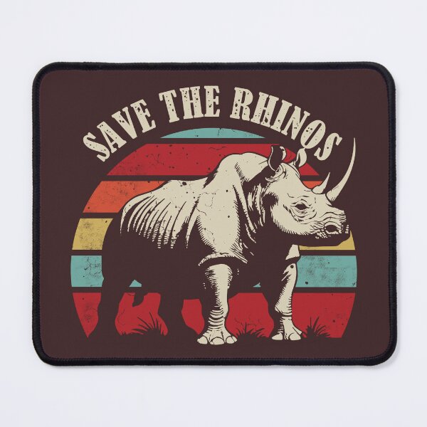 Item preview, Save the Rhinos Vintage Distressed designed and sold by FlashCraft Design.