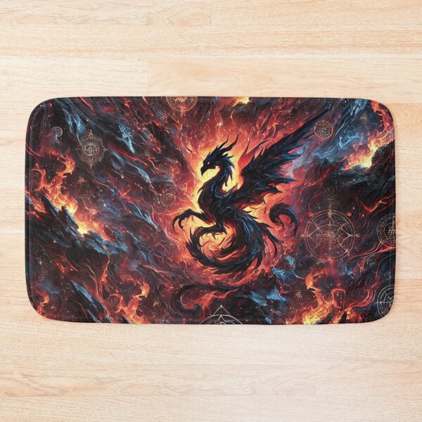 Item preview, Fiery Phoenix Ascending in Mystical Flames: Mythical Firebird Art designed and sold by TeslaSt0re.