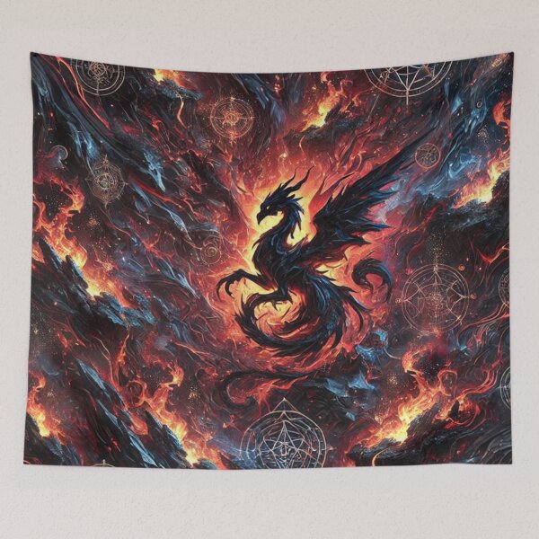 Item preview, Fiery Phoenix Ascending in Mystical Flames: Mythical Firebird Art designed and sold by TeslaSt0re.