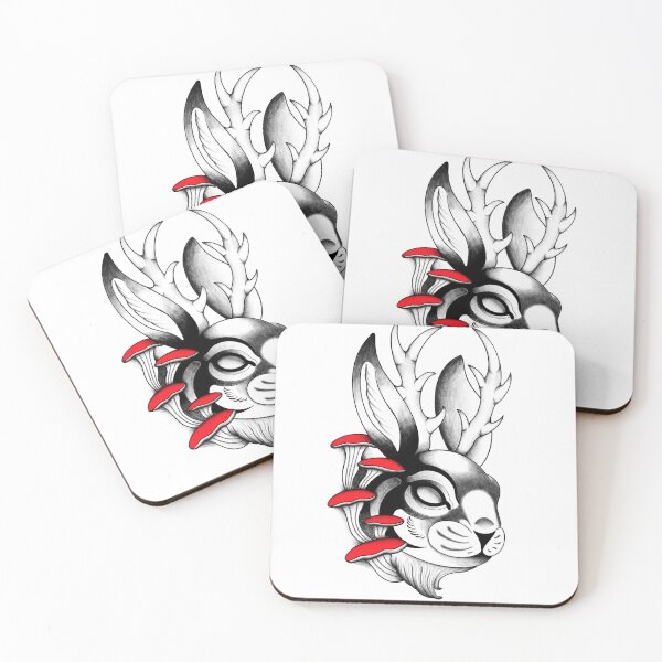 Item preview, Jackalope and Mushrooms  designed and sold by Trinity McCabe.
