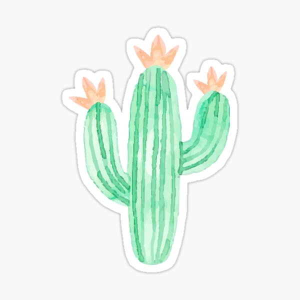 Vista previa del artículo con la obra «Flores de cactus en acuarela», diseñado y vendido por Twosided.