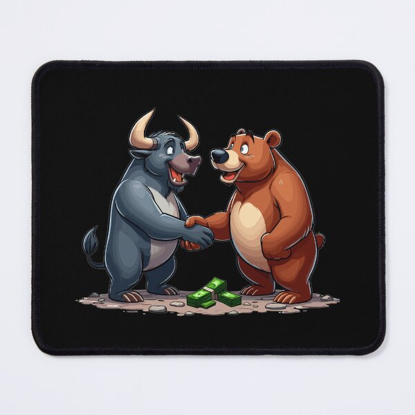 Item preview, Stock Market Bull Bear Handshake Profit Gift designed and sold by Pineapple-Tree.