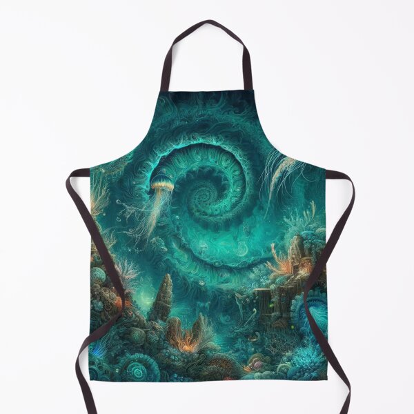 Item preview, Underwater World of Glowing Jellyfish: Mystical Ocean Depths designed and sold by TeslaSt0re.