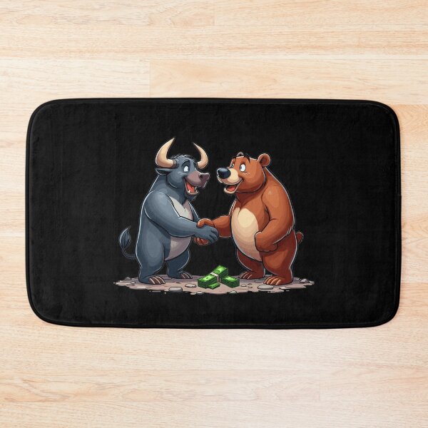 Item preview, Stock Market Bull Bear Handshake Profit Gift designed and sold by Pineapple-Tree.