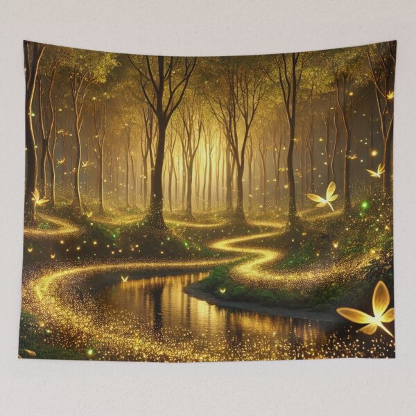 Item preview, Golden Path of Fireflies: Magical Twilight Forest designed and sold by TeslaSt0re.
