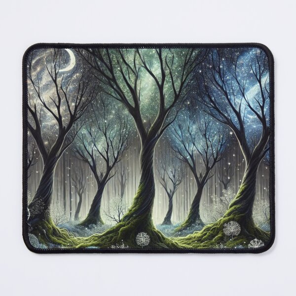 Item preview, Starlit Enchanted Forest: Mystical Twilight Trees and Night Sky designed and sold by TeslaSt0re.