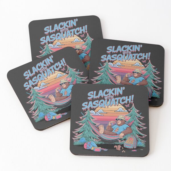 Item preview, Sasquatch Bigfoot Outdoors - Slackin’ with Sasquatch: Bigfoot 90s Chill Tee designed and sold by stickercuffs.