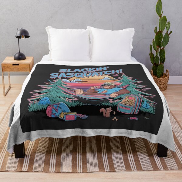 Item preview, Sasquatch Bigfoot Outdoors - Slackin’ with Sasquatch: Bigfoot 90s Chill Tee designed and sold by stickercuffs.