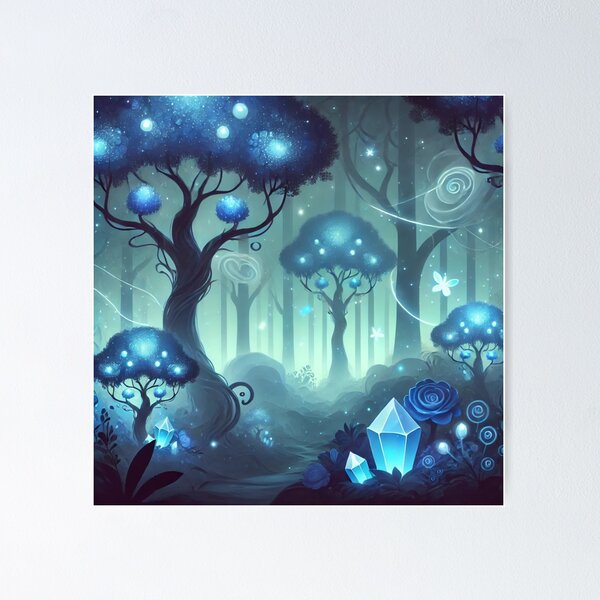 Item preview, Crystal-Lit Forest: Mystical Glow of Fantasy Gems and Nature designed and sold by TeslaSt0re.