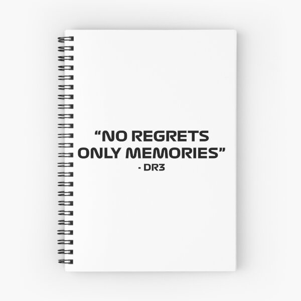 Item preview, Daniel Ricciardo "No Regrets Only Memories Quote designed and sold by Dougie Middleton.