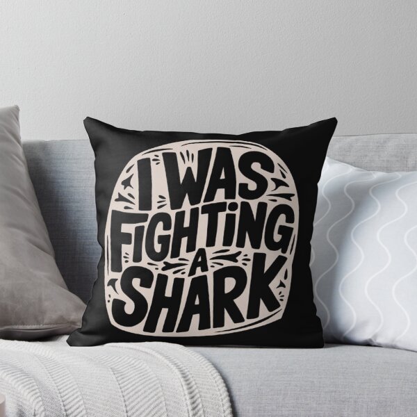 Item preview, I Was Fighting a Shark Funny Minimalist Design designed and sold by love3617.