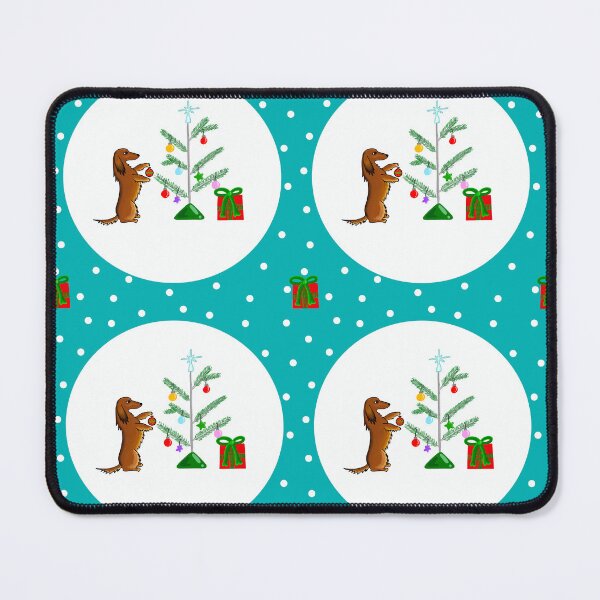 Item preview, Festive Doxie_teal designed and sold by NeonEye-Designs.
