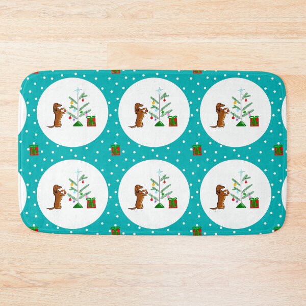 Item preview, Festive Doxie_teal designed and sold by NeonEye-Designs.