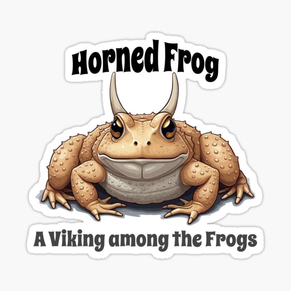 Item preview, Horned Frog The Viking Among The Frogs, Frogs lovers Gifts  designed and sold by kjp-design.
