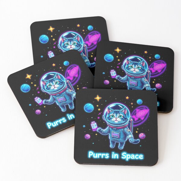 Item preview, Purrs in Space Astronaut Cat Intergalactic Adventure Cyberpunk Sci Fi Futuristic World designed and sold by Kia Blaze.