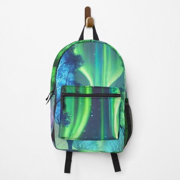 Item preview, Aurora Forest of Vibrant Trees: Glowing Night and Northern Lights designed and sold by TeslaSt0re.