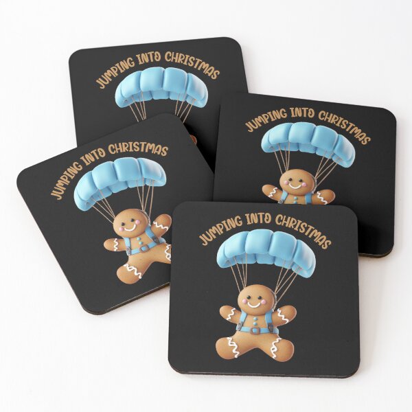 Item preview, Jumping Into Christmas Skydiving Cookie Gingerbread Man 2 designed and sold by Designed-By-KC.