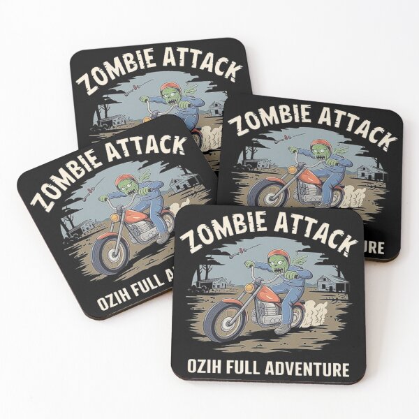 Item preview, Zombie Adventure on a Motorcycle Illustration designed and sold by love3617.