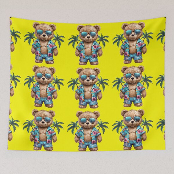 Item preview, Cheerful Teddy Bear in Hawaiian  designed and sold by Aise06.