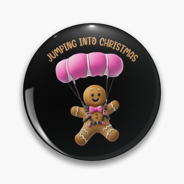 Item preview, Jumping Into Christmas Skydiving Cookie Gingerbread Man 3 designed and sold by Designed-By-KC.