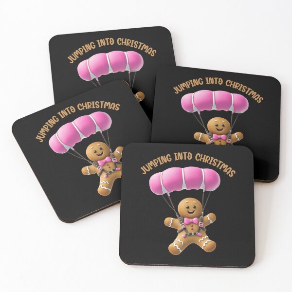 Item preview, Jumping Into Christmas Skydiving Cookie Gingerbread Man 3 designed and sold by Designed-By-KC.