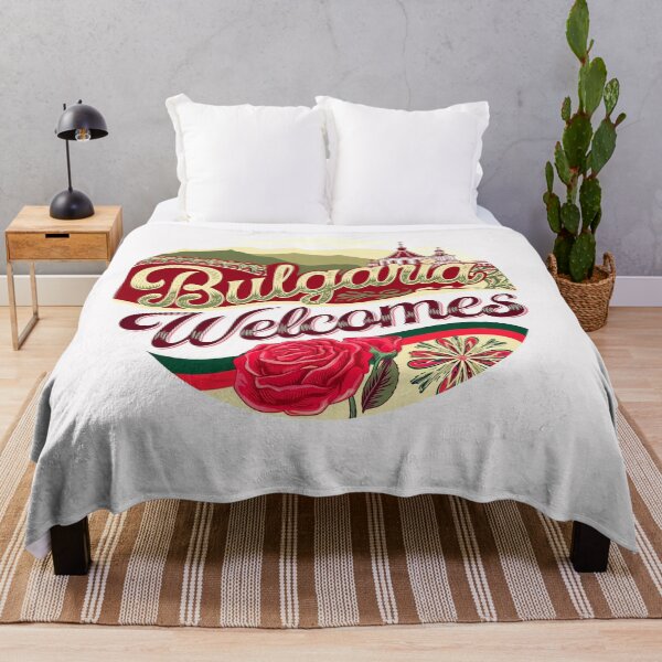 Item preview, Bulgaria Welcomes Flag Map Sofia, Damascus Rose, designed and sold by AnimalsDH305.