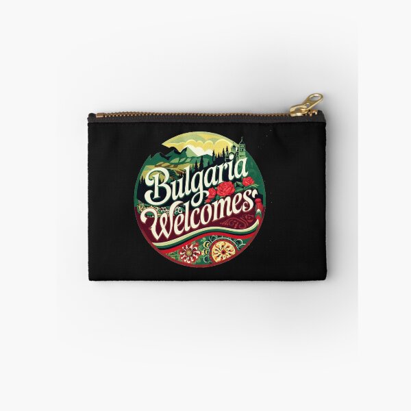 Item preview, Bulgaria Welcomes Flag Map Sofia, Damascus Rose, designed and sold by AnimalsDH305.