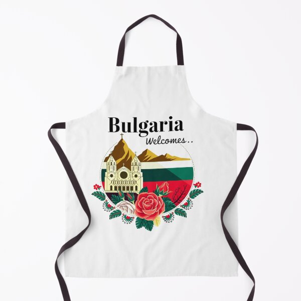 Item preview, Bulgaria Welcomes Flag Map Sofia, Damascus Rose, designed and sold by AnimalsDH305.