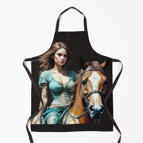 Item preview, Woman Riding on Chestnut Horse designed and sold by Farbenmieze.