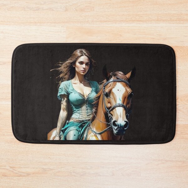 Item preview, Woman Riding on Chestnut Horse designed and sold by Farbenmieze.