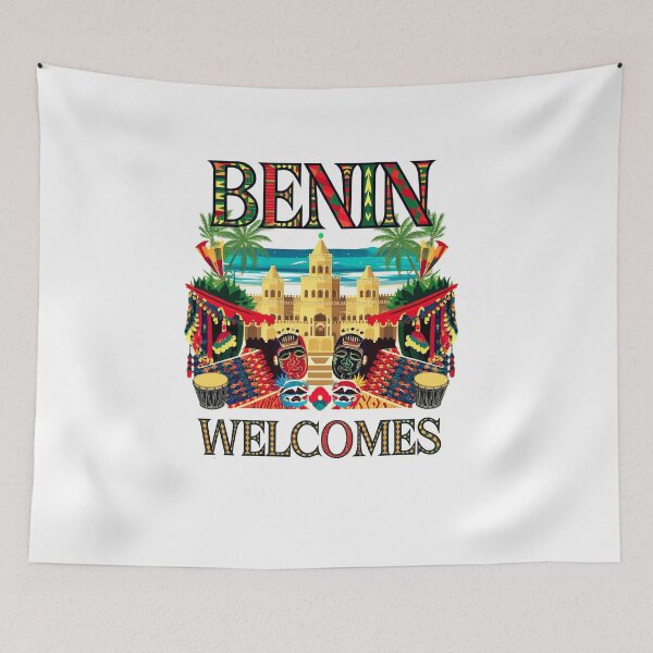 Item preview, Benin Welcomes Flag Map Porto-Novo, Cotonou, Voodoo, designed and sold by AnimalsDH305.