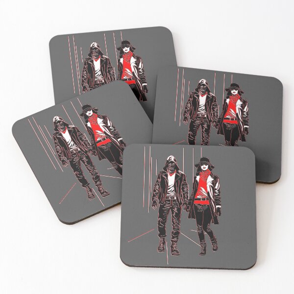 Item preview, Cyberpunk Duo in Striking Red and Black designed and sold by 4rpixs.